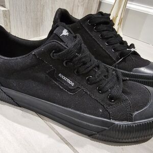 Rocket Dog Black Canvas Low-Top Sneakers for Women Size 9